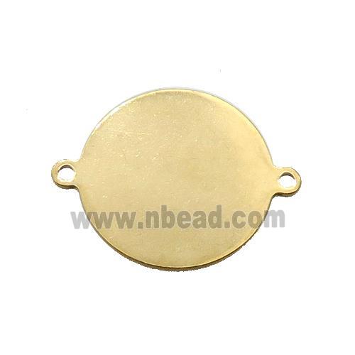 Stainless Steel Connector Circle Gold Plated