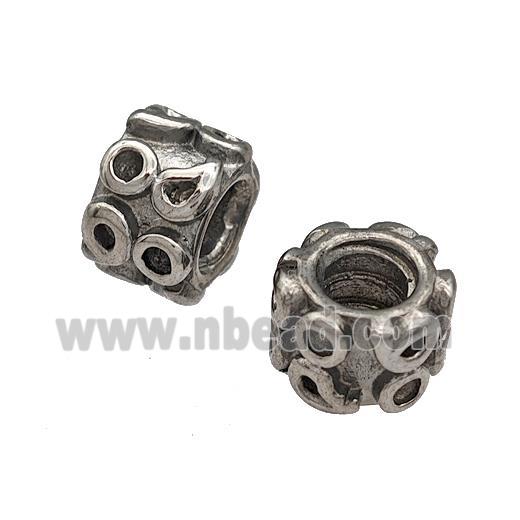 Raw Stainless Steel Tube Beads Large Hole