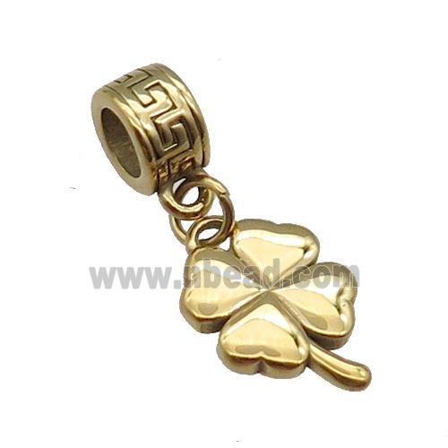 Stainless Steel Clover Pendant Gold Plated