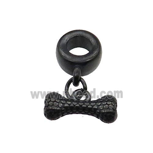 Stainless Steel DogBone Pendant Black Plated