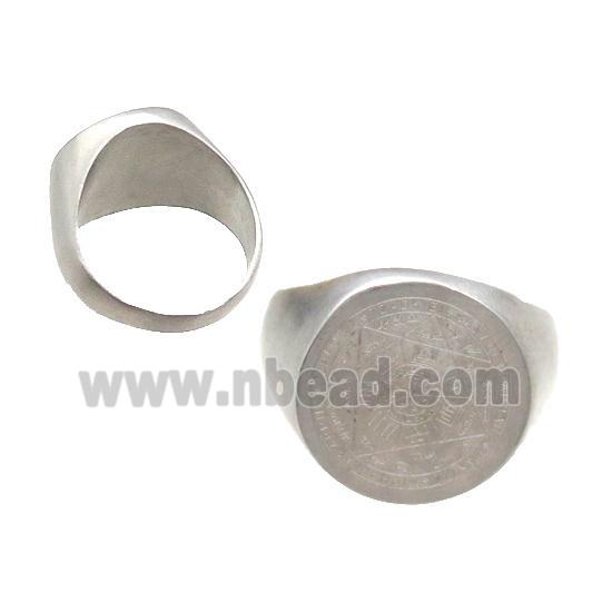 Stainless Steel Ring Duck Silver