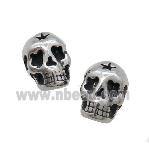 Stainless Steel Skull Beads Paracord Antique Silver