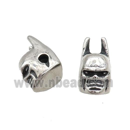 Stainless Steel Beads Aliens Antique Silver