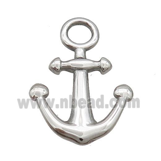 Raw Stainless Steel Anchor Pendant