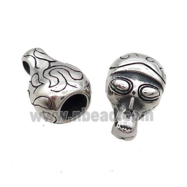Stainless Steel CordEnd Aliens Antique Silver