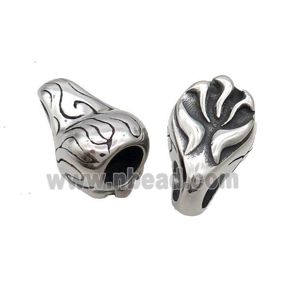 Stainless Steel CordEnd Antique Silver