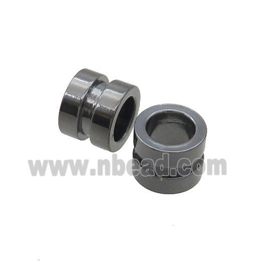 Stainless Steel Tube Beads Large Hole Black Plated