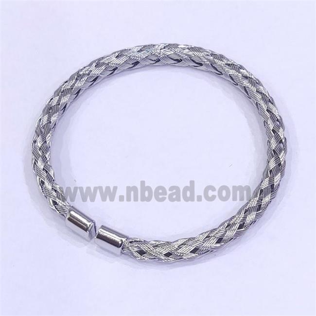 Raw Stainless Steel Bangle