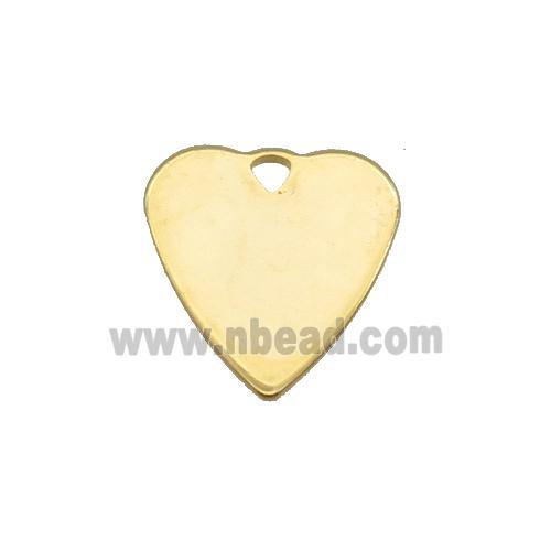 Stainless Steel Heart Pendant Gold Plated