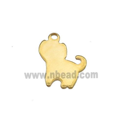 Stainless Steel Cat Pendant Gold Plated