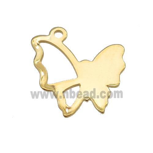 Stainless Steel Butterfly Pendant Gold Plated