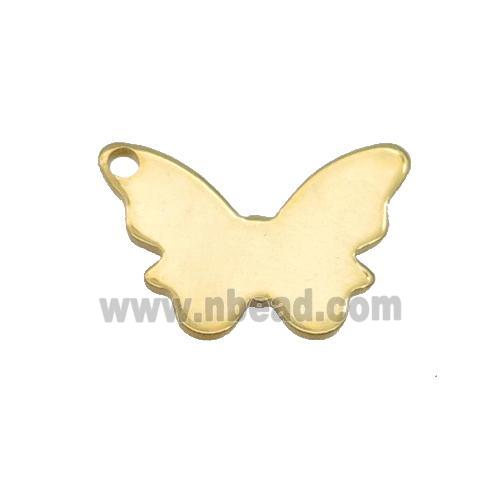 Stainless Steel Butterfly Pendant Gold Plated