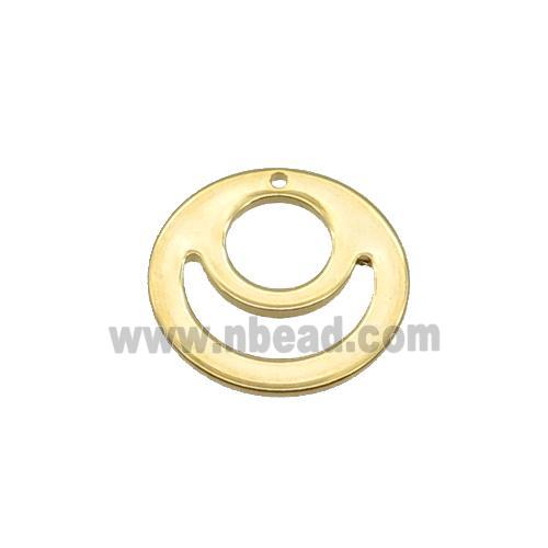 Stainless Steel Emoji Pendant Gold Plated