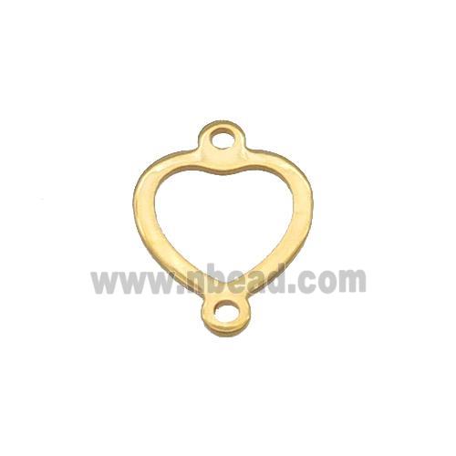 Stainless Steel Heart Connector Gold Plated