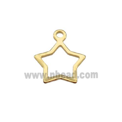 Stainless Steel Star Pendant Gold Plated