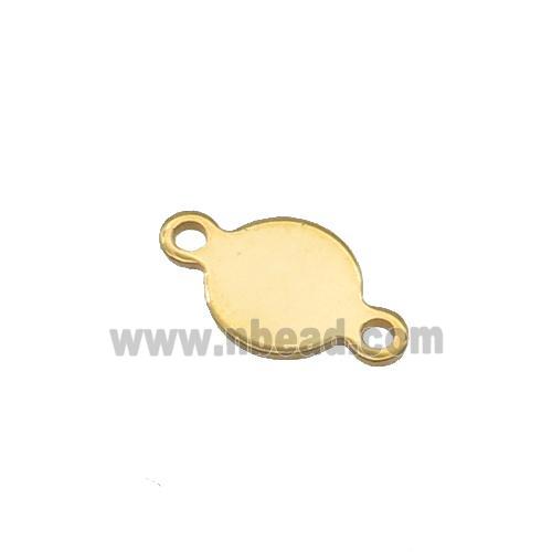 Stainless Steel Circle Connector Gold Plated