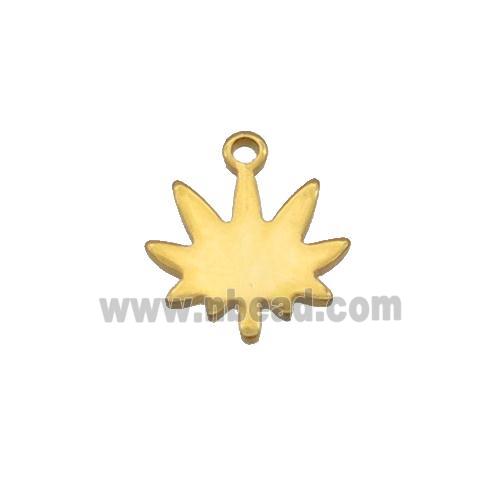 Stainless Steel Mapleleaf Pendant Gold Plated