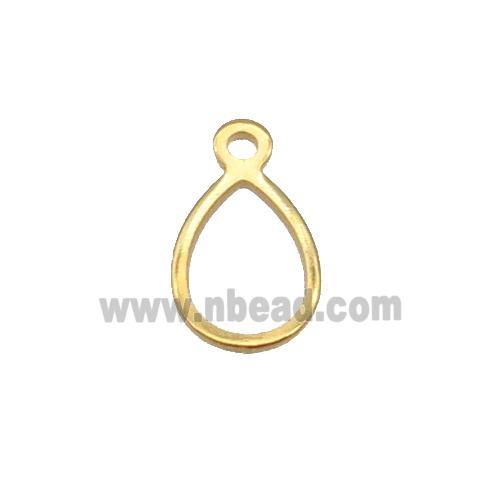 Stainless Steel Teardrop Pendant Gold Plated