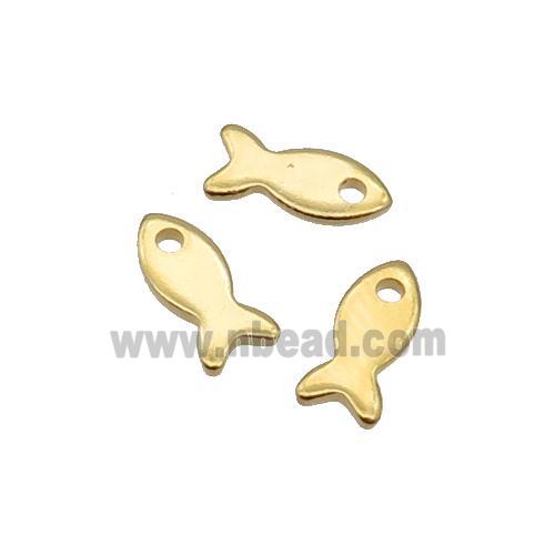Stainless Steel Fish Pendant Gold Plated