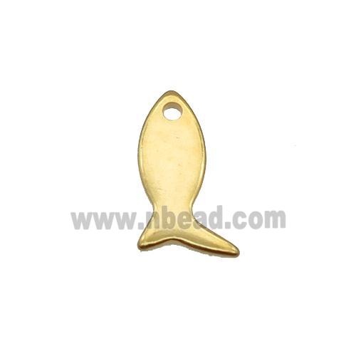 Stainless Steel Fish Pendant Gold Plated