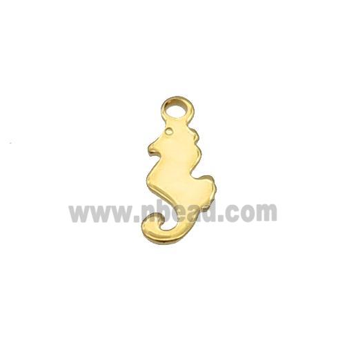 Stainless Steel Seahorse Pendant Gold Plated