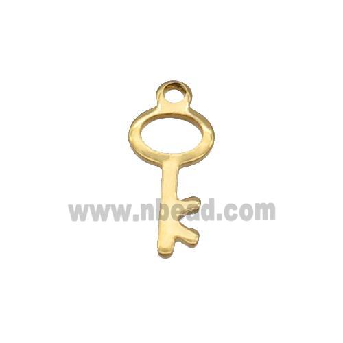 Stainless Steel Key Pendant Gold Plated