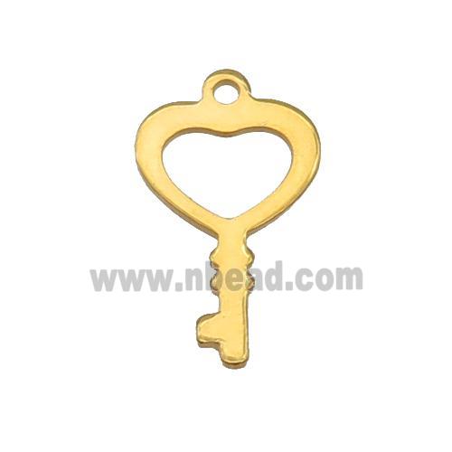 Stainless Steel Key Pendant Gold Plated