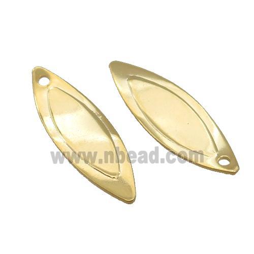 Stainless Steel Marquise Oval Pendant Gold Plated