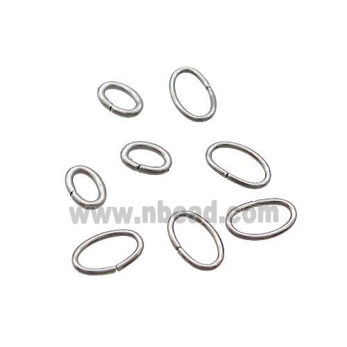 Raw Stainless Steel Oval JumpRing