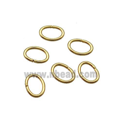 Stainless Steel JumpRing Oval Gold Plated