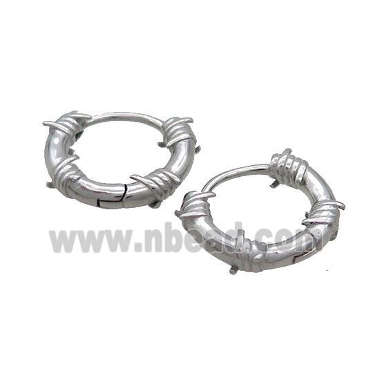 Raw Stainless Steel Hoop Earrings