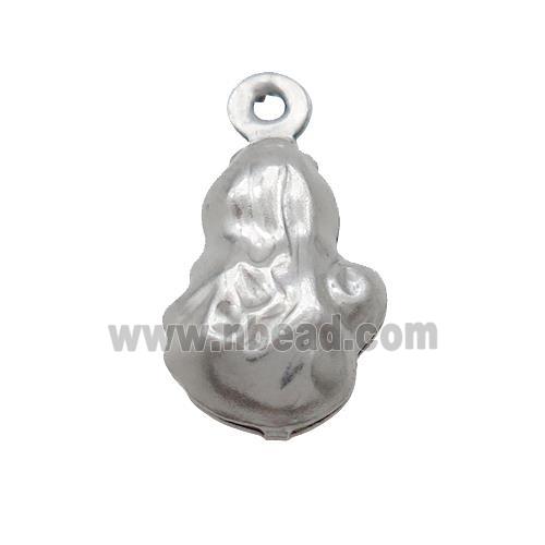 Raw Stainless Steel Cabbage Pendant