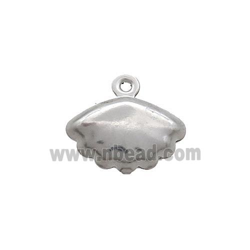 Raw Stainless Steel Pendant Sea Shell