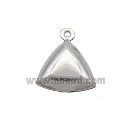 Raw Stainless Steel Triangle Pendant