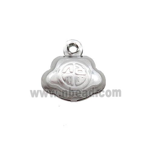 Raw Stainless Steel Charm Pendant