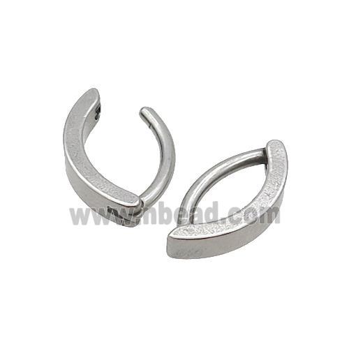 Raw Stainless Steel Latchback Earrings