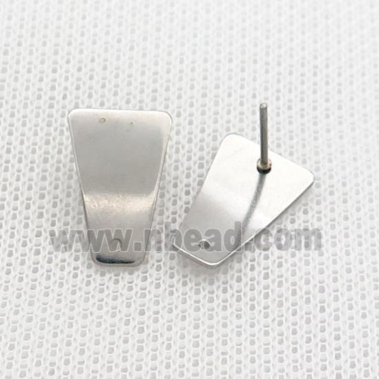 Raw Stainless Steel Stud Earrings