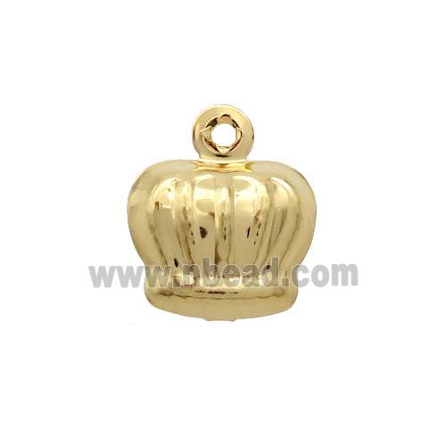 Stainless Steel Crown Pendant Gold Plated