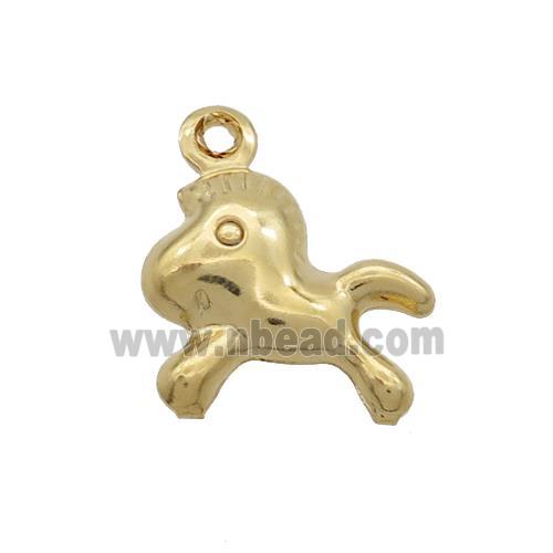 Stainless Steel Foal Charm Pendant Charms Gold Plated