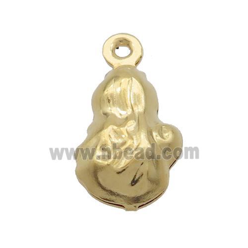 Stainless Steel Cabbage Pendant Gold Plated