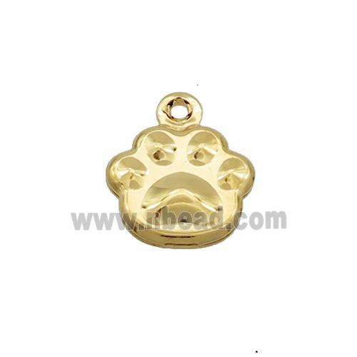 Stainless Steel Paw Pendant Gold Plated