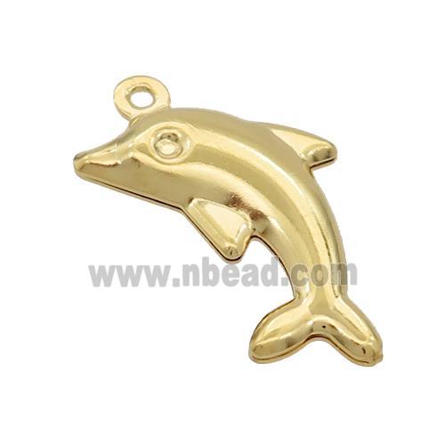 Stainless Steel Dolphin Pendant Gold Plated