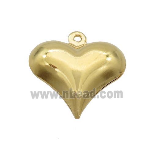 Stainless Steel Heart Pendant Gold Plated