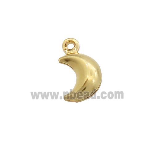Stainless Steel Moon Pendant Gold Plated