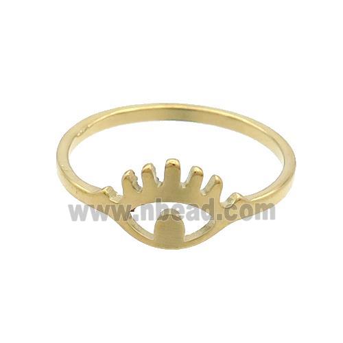 Stainless Steel Rings Eye Gold Plated