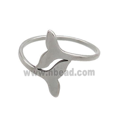 Raw Stainless Steel Rings Sharktail