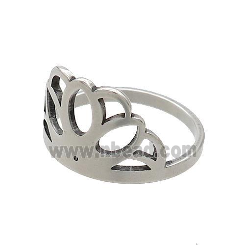 Raw Stainless Steel Rings Crown