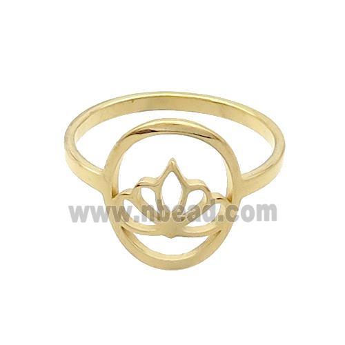 Stainless Steel Crown Rings Gold Plated