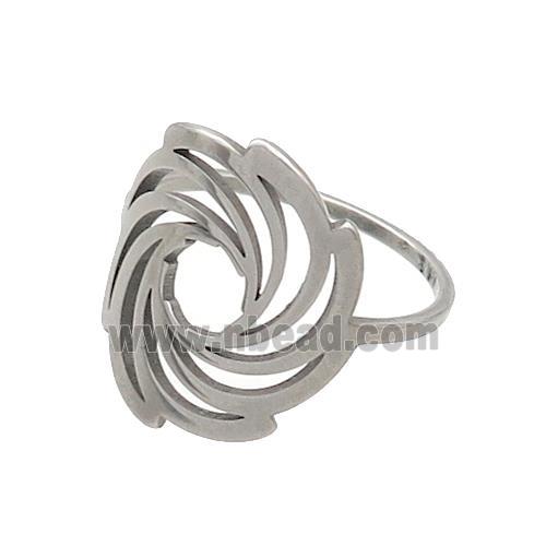Raw Stainless Steel Rings Hot Wheels Swirl
