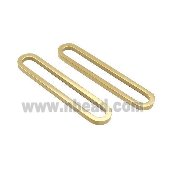 Stainless Steel Oval Connector Gold Plated